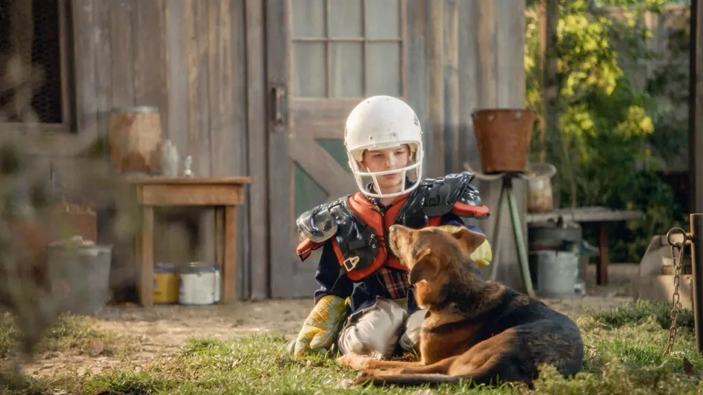 Sheldon e cachorro em Young Sheldon