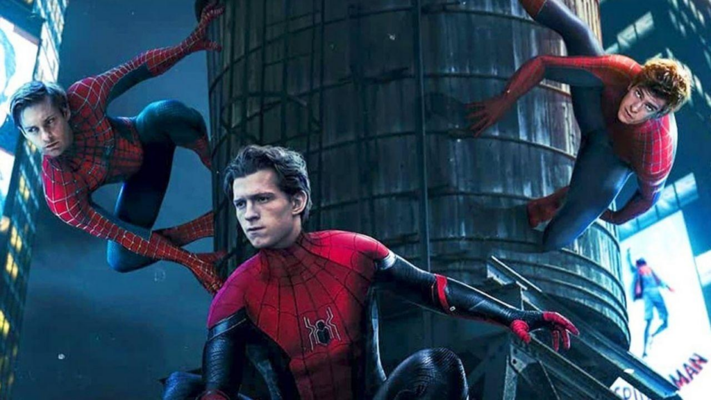 Tom Holland, Andrew Garfield e Tobey Maguire